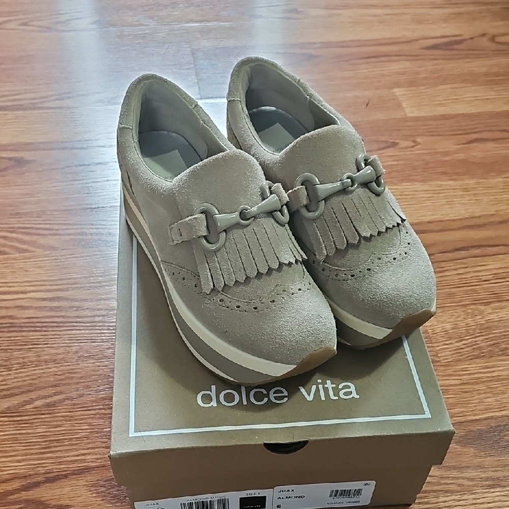 Dolce Vita Tan Suede Loafers